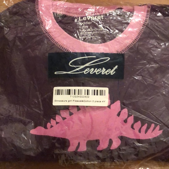 Other - Dinosaur girls fleece and cotton 2 piece pajamas